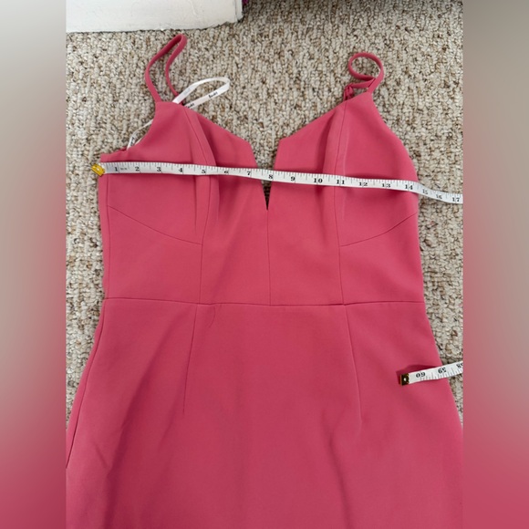 Bardot Kristen peplum midi dress melon color size 6 - Picture 6 of 9